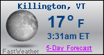Weather Forecast for Killington, VT