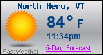 Weather Forecast for North Hero, VT