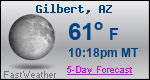 Weather Forecast for Gilbert, AZ