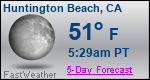 Weather Forecast for Huntington Beach, CA