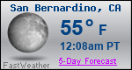 Weather Forecast for San Bernardino, CA