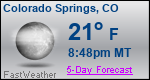 Weather Forecast for Colorado Springs, CO