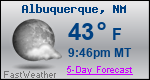 Weather Forecast for Albuquerque, NM