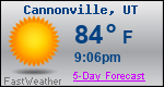 Weather Forecast for Cannonville, UT