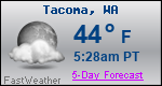 Weather Forecast for Tacoma, WA