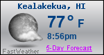Weather Forecast for Kealakekua, HI