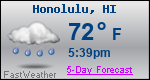 Weather Forecast for Honolulu, HI
