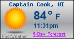 Weather Forecast for Captain Cook, HI