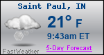 Weather Forecast for Saint Paul, IN