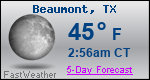 Weather Forecast for Beaumont, TX