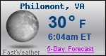 Weather Forecast for Philomont, VA
