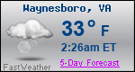 Weather Forecast for Waynesboro, VA
