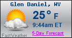 Weather Forecast for Glen Daniel, WV