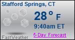 Weather Forecast for Stafford Springs, CT