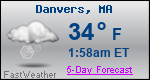 Weather Forecast for Danvers, MA