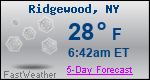 Weather Forecast for Ridgewood, NY