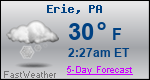Weather Forecast for Erie, PA
