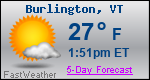 Weather Forecast for Burlington, VT