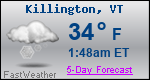 Weather Forecast for Killington, VT