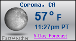 Weather Forecast for Corona, CA