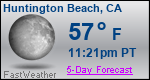 Weather Forecast for Huntington Beach, CA