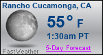 Weather Forecast for Rancho Cucamonga, CA