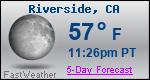 Weather Forecast for Riverside, CA