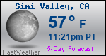 Weather Forecast for Simi Valley, CA