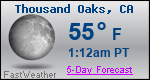 Weather Forecast for Thousand Oaks, CA