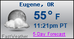 Weather Forecast for Eugene, OR