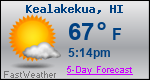 Weather Forecast for Kealakekua, HI