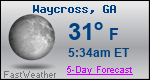 Weather Forecast for Waycross, GA