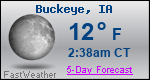 Weather Forecast for Buckeye, IA