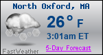 Weather Forecast for North Oxford, MA