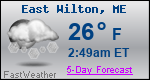 Weather Forecast for East Wilton, ME