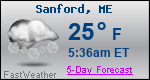 Weather Forecast for Sanford, ME