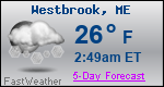 Weather Forecast for Westbrook, ME