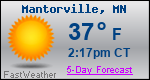Weather Forecast for Mantorville, MN
