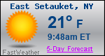 Weather Forecast for East Setauket, NY