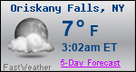 Weather Forecast for Oriskany Falls, NY