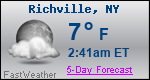 Weather Forecast for Richville, NY