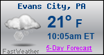 Weather Forecast for Evans City, PA