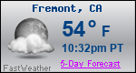 Weather Forecast for Fremont, CA