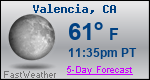 Weather Forecast for Valencia, CA