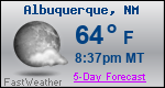 Weather Forecast for Albuquerque, NM