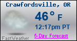 Weather Forecast for Crawfordsville, OR