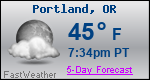 Weather Forecast for Portland, OR