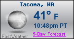 Weather Forecast for Tacoma, WA