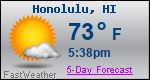 Weather Forecast for Honolulu, HI