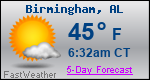 Weather Forecast for Birmingham, AL